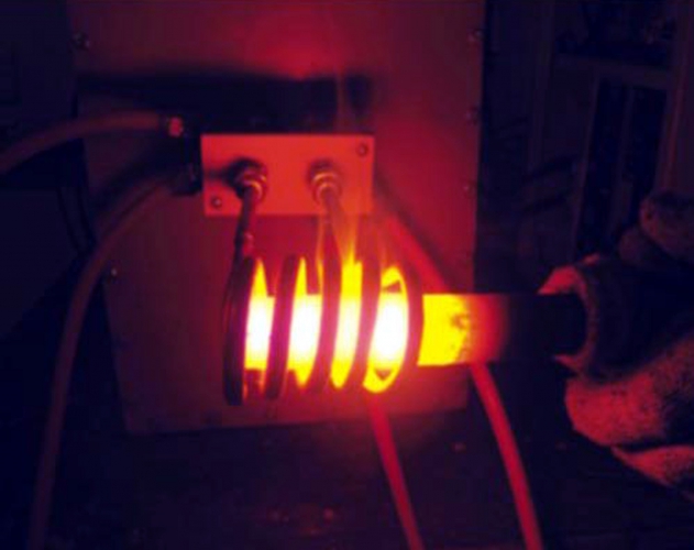 山东大学实验室圆钢加热实验实用80KW感应加热设备